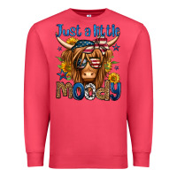 Cardinal just a little moody 4th of july long haired cow Premium Sweatshirt - Jasminsmagicworld