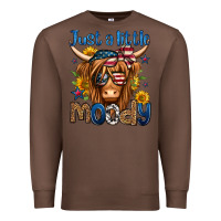 Chestnut just a little moody 4th of july long haired cow Premium Sweatshirt - Jasminsmagicworld