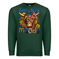 Sports Green just a little moody 4th of july long haired cow Premium Sweatshirt - Jasminsmagicworld