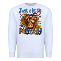 White just a little moody 4th of july long haired cow Premium Sweatshirt - Jasminsmagicworld