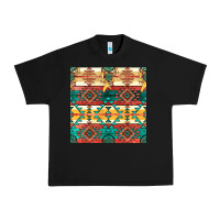 Black native american aztec seamless pattern Urban Heavy Tee - BundleAndBundleShop