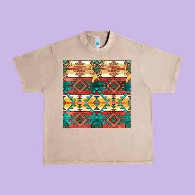 Native American Aztec Seamless Pattern Urban Heavy Tee Designed By Bundleandbundleshop