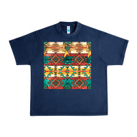 Navy native american aztec seamless pattern Urban Heavy Tee - BundleAndBundleShop