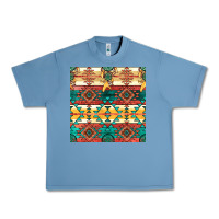 Pebble Blue native american aztec seamless pattern Urban Heavy Tee - BundleAndBundleShop