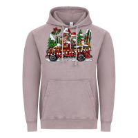 Vintage Zinc festive farm animal christmas truck Vintage Hoodie - CowhideDigitalArt