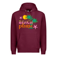 Burgundy beach please Premium Hoodie - Artiststas