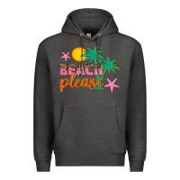 Charcoal Heather beach please Premium Hoodie - Artiststas