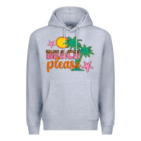 Heather Grey beach please Premium Hoodie - Artiststas
