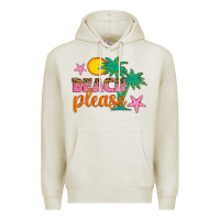 Oatmeal Heather beach please Premium Hoodie - Artiststas