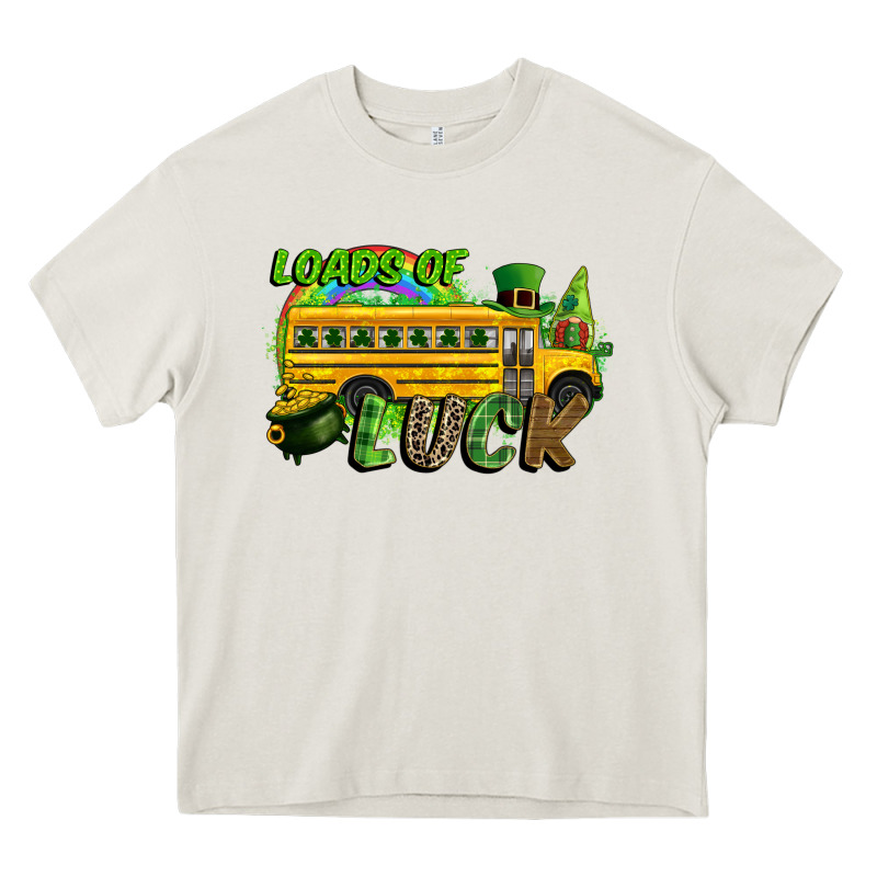 Loads Of Luck School Bus Heavy Core Tee by CowGirlArtShop | Teevron