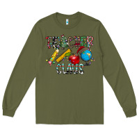 Army Green Teacher Calus Long Sleeve Tee - CowhideDigitalArt