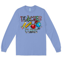 Colony Blue Teacher Calus Long Sleeve Tee - CowhideDigitalArt