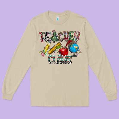 Teacher Calus Long Sleeve Tee Designed By Cowhidedigitalart