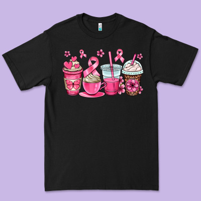 Breast Cancer Coffee Cups Premium Tee Designed By Oliviacreatesart
