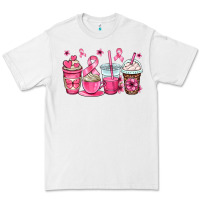 White breast cancer coffee cups Premium Tee - OliviaCreatesArt