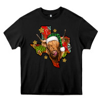 Black christmas texas highland cow Heavy Core Tee - Jasminsmagicworld