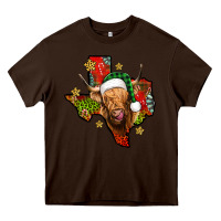 Chocolate Brown christmas texas highland cow Heavy Core Tee - Jasminsmagicworld