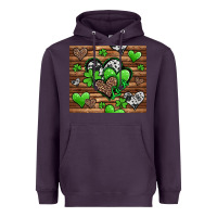 Plum st patricks day hearts Heavyweight Hoodie - Jasminsmagicworld