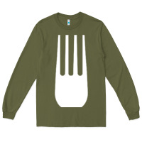 Army Green kitchen utensil fork simple easy halloween party costume long sleeve t Long Sleeve Tee - baoMotion