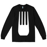 Black kitchen utensil fork simple easy halloween party costume long sleeve t Long Sleeve Tee - baoMotion