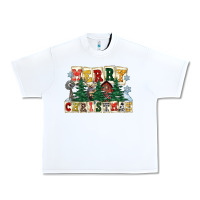White merry christmas Urban Heavy Tee - FaDigitalArtStudio
