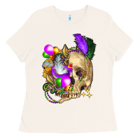 Mardi Gras Skull Ladies Tee | Teevron