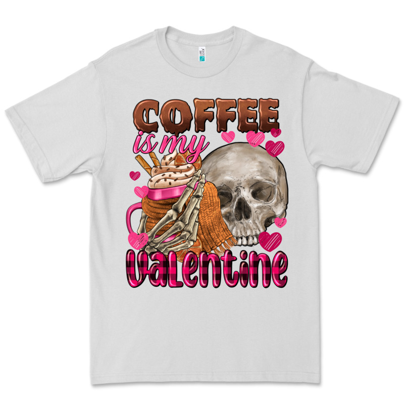 Coffee Is My Valentine Skull Premium Tee by FaDigitalArtStudio | Teevron