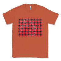 Copper distressed buffalo plaid background Classic Tee - CowCowDesign