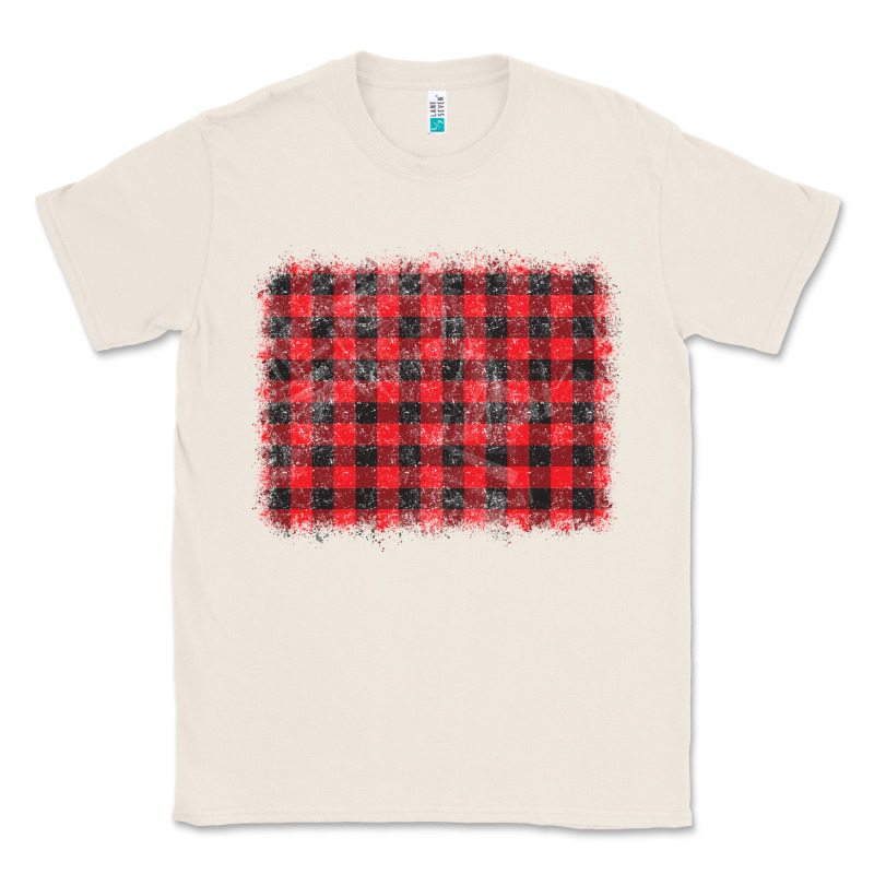 Distressed Buffalo Plaid Background Classic Tee by CowCowDesign | Teevron