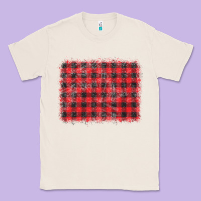 Distressed Buffalo Plaid Background Classic Tee Designed By Cowcowdesign