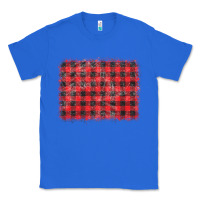 True Royal distressed buffalo plaid background Classic Tee - CowCowDesign