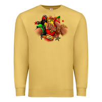 Antique Gold Juneteenth sneaker and heel afro woman Premium Sweatshirt - RanaPortraitStore