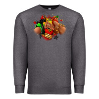 Charcoal Heather Juneteenth sneaker and heel afro woman Premium Sweatshirt - RanaPortraitStore