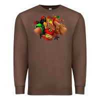 Chestnut Juneteenth sneaker and heel afro woman Premium Sweatshirt - RanaPortraitStore
