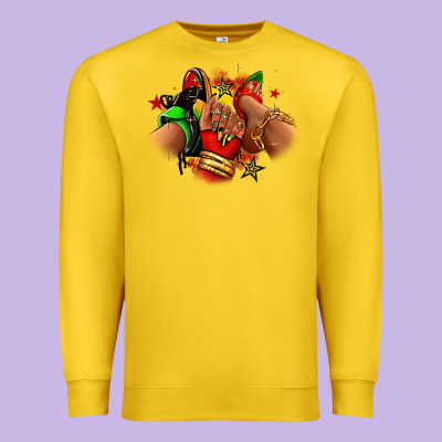 Juneteenth Sneaker And Heel Afro Woman Premium Sweatshirt Designed By Ranaportraitstore