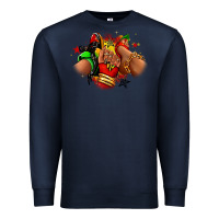 Navy Juneteenth sneaker and heel afro woman Premium Sweatshirt - RanaPortraitStore