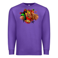 Purple Juneteenth sneaker and heel afro woman Premium Sweatshirt - RanaPortraitStore
