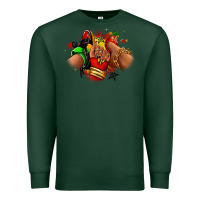 Sports Green Juneteenth sneaker and heel afro woman Premium Sweatshirt - RanaPortraitStore