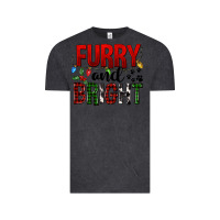 Vintage Black Furry And Bright Vintage Tee - FaDigitalArtStudio