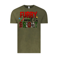 Vintage Olive Furry And Bright Vintage Tee - FaDigitalArtStudio