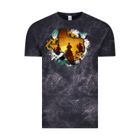 Cloud Black Horsehide Texas Map Cowboys Flag Vintage Tee - RanaPortraitStore