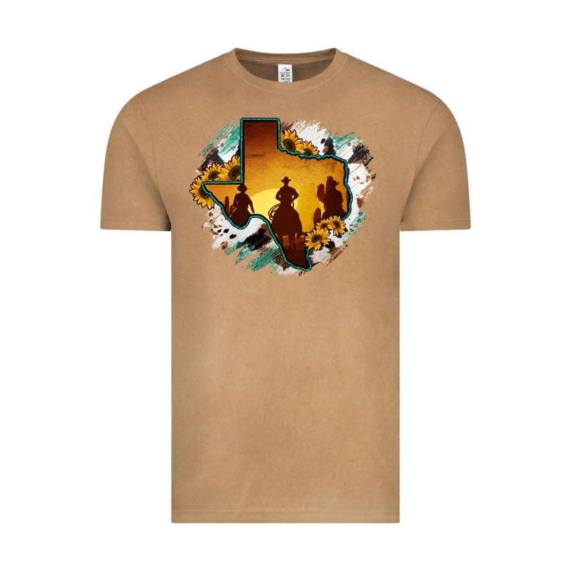 Horsehide Texas Map Cowboys Flag Vintage Tee by RanaPortraitStore | Teevron