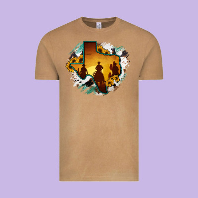 Horsehide Texas Map Cowboys Flag Vintage Tee Designed By Ranaportraitstore