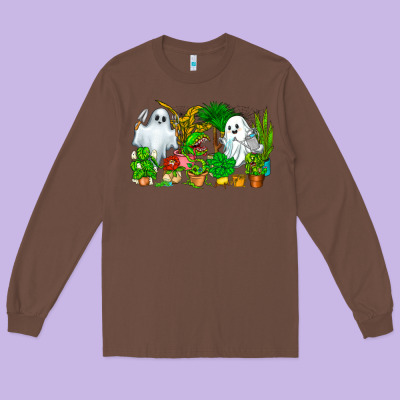 Spooky Plants Long Sleeve Tee Designed By Cowhidedigitalart