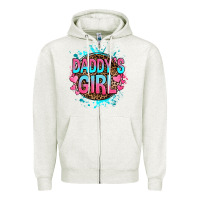 Oatmeal Heather daddy's girl Zipper Hoodie - RanaPortraitStore