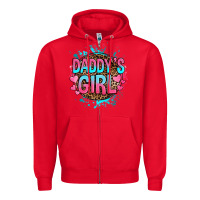 Red daddy's girl Zipper Hoodie - RanaPortraitStore