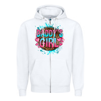 White daddy's girl Zipper Hoodie - RanaPortraitStore
