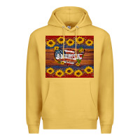 Antique Gold usa map Premium Hoodie - Artiststas