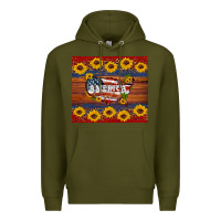 Army Green usa map Premium Hoodie - Artiststas