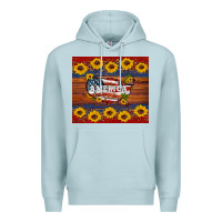 Blue Mist usa map Premium Hoodie - Artiststas